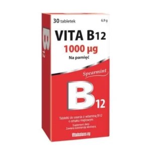 VITA B12 1000 mcg tabletki do ssania o smaku miÄtowym â 30 tabletek
